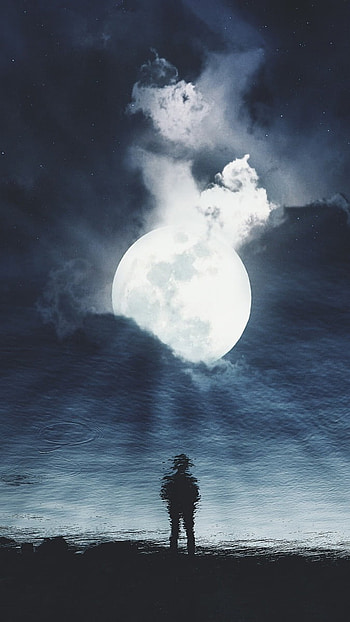 Moon Light, Night, Moon HD phone wallpaper