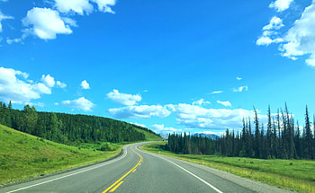 Nature, Road, Turn, Markup HD wallpaper