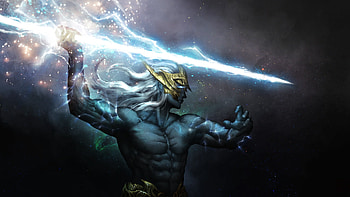 Zeus, Thunderbolt-wielding deity, Electrifying presence, to awe HD wallpaper