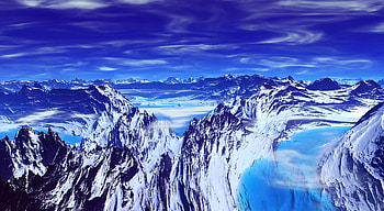 Blue Planet, blue, planet, clouds, sky, beautiful, nature, amazing, mountain HD wallpaper