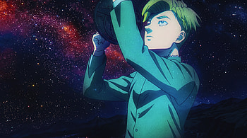 Orb On The Movements of The Earth : Rafal With Universe Background, Orb: On The Movements Of The Earth, Night Sky, Anime, Universe HD wallpaper