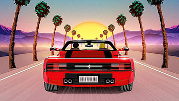 Chasing The Sun Ferrari , ferrari, retrowave, synthwave, artist, artwork, digital-art HD wallpaper