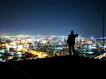 City, Silhouette, Light HD wallpaper