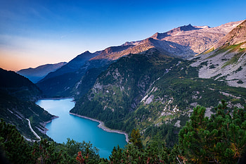 Beautiful Mountain Range And River , mountains, nature, river, sky HD wallpaper