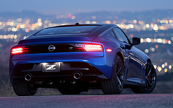 2023, Nissan Z Performance, rear view, exterior, blue sports coupe, black wheels, japanese sports cars, Nissan HD wallpaper