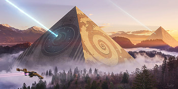Pyramids Scifi, pyramid, egypt, artist, artwork, digital-art, scifi, artstation HD wallpaper
