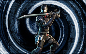 Snake Eyes, blue grunge background, Fortnite, vortex, Fortnite characters, Snake Eyes Skin, Fortnite Battle Royale, Snake Eyes Fortnite HD wallpaper