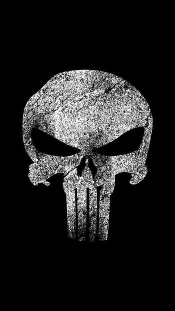 punisher, black, silver, skull HD phone wallpaper