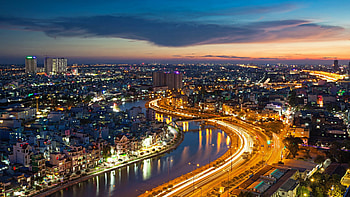 Ho Chi Minh City, By night , 3695x2230 resolution, , Mobile HD wallpaper