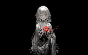 Dark, Women, Skeleton HD wallpaper