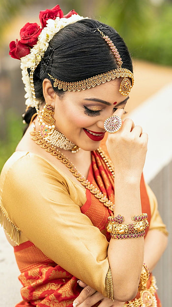 Janani Iyer, bridal HD phone wallpaper