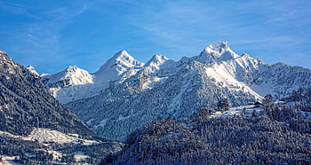 Nature, Sky, Mountains, Snow, Vertex, Top HD wallpaper