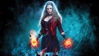 Hexing Elegance Scarlet Witch In Action, scarlet-witch, superheroes, artwork, artist, digital-art, art, behance HD wallpaper