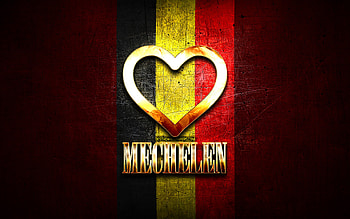 I Love Mechelen, belgian cities, golden inscription, Day of Mechelen, Belgium, golden heart, Mechelen with flag, Mechelen, Cities of Belgium, favorite cities, Love Mechelen HD wallpaper