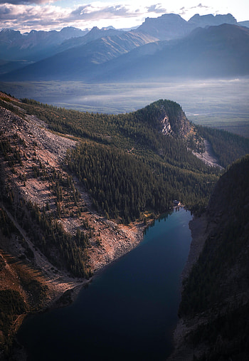 Nature, Rocks, Vertex, Lake, Fog, Tops, Slope HD phone wallpaper