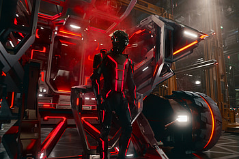 Tron: Ares – Futuristic Neon Cyber Warrior Scene, movie, Tron: Ares HD wallpaper