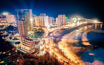 Puerto de la Cruz, Island of Tenerife, Tourist center, Atlantic Ocean HD wallpaper