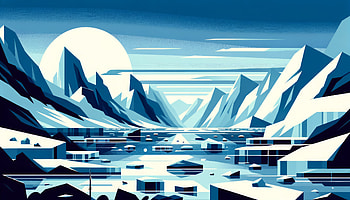 Arctic Serenity - Sea Ice, sea ice, landscape, mountain, ice, Digital Art HD wallpaper