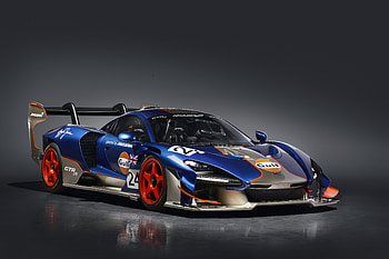 McLaren Senna GTR LM 825 Gulf Car 2020, mclaren-senna, mclaren, 2020-cars, cars HD wallpaper