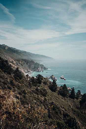 Landscape, Nature, Sea, Rocks, Coast, Fog HD phone wallpaper