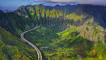 Hawaii, , Road, Mountain HD wallpaper