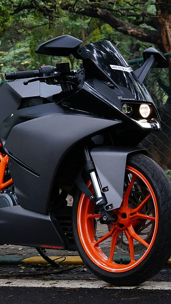 Ktm Rc 390, Black Matte HD phone wallpaper