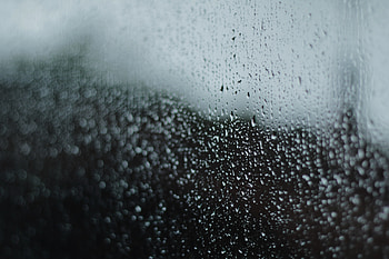 Glass, surface, water drops HD wallpaper