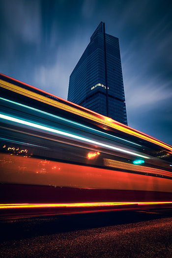 Building, Lights, Miscellanea, Miscellaneous, Lines, Blur, Smooth, Long Exposure HD phone wallpaper