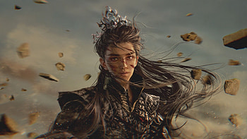Haoyixing, wind, fantasy, art, autumn, girl, jianyachi l, dark HD wallpaper