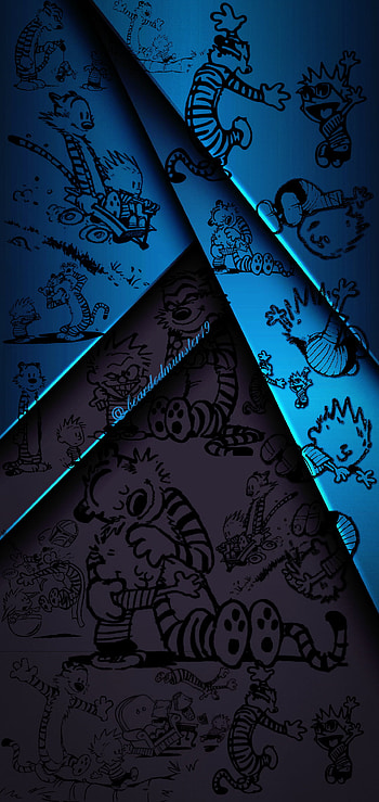 Calvin and Hobbs, art, plant HD phone wallpaper