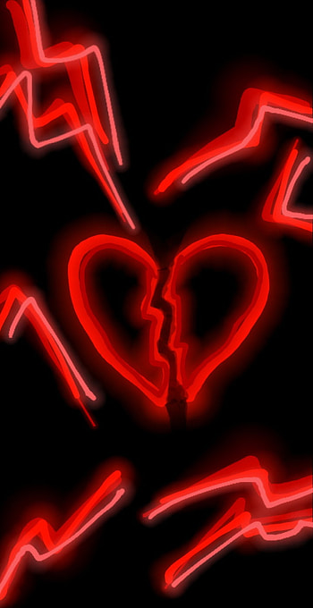 Broken heart, red, magenta HD phone wallpaper