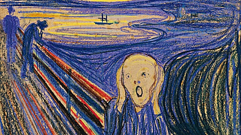 The Scream, Edvard Munch, chilling painting, psychological expression HD wallpaper