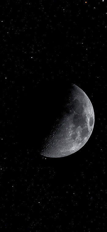 Moon and Stars, atmosphere, sky, art, nature, dark, space, themoon HD phone wallpaper