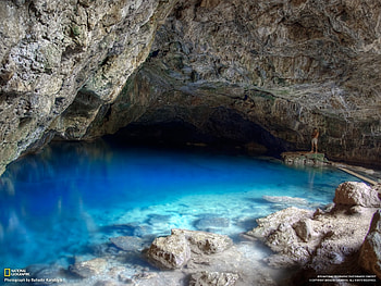 Cave, sea, marine, nature, water, ocean HD wallpaper