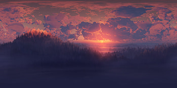 Elias Forest Landscape Scenery, landscape, scenery, forest, artist, artwork, digital-art, artstation, sunset, sunrise HD wallpaper