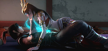 in bed, charm moment, lovers, beauty HD wallpaper