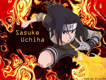 Fire it up!!, Sasuke, cool, anime, fire HD wallpaper