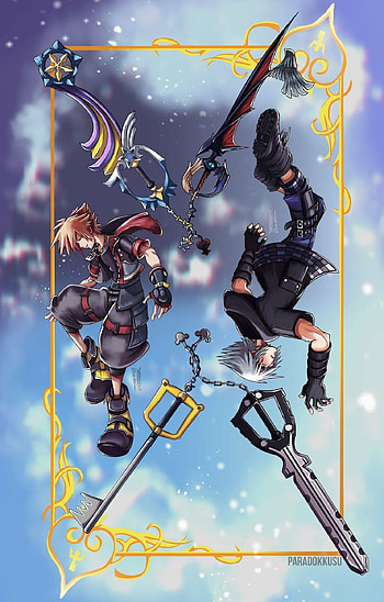 Sora and Riku, KH fan art, KH , KH III HD phone wallpaper