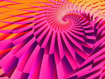 Rosy Dawn. jpg, pink, swirl blade, orange, rosy HD wallpaper
