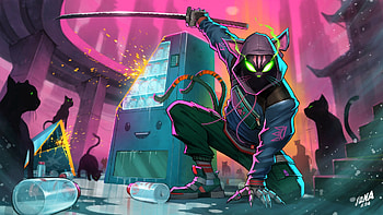 Fortnite Neon Ninja – Epic Gaming Vibes, video game, Fortnite HD wallpaper