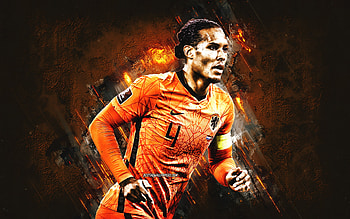 Virgil van Dijk, dutch, orange, holland, netherlands, captain, football, van dijk HD wallpaper