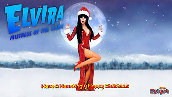 Elvira Christmas 03 HD wallpaper