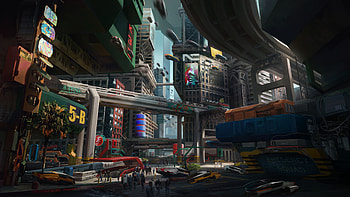 Cyberpunk 2077 Bridge HD wallpaper