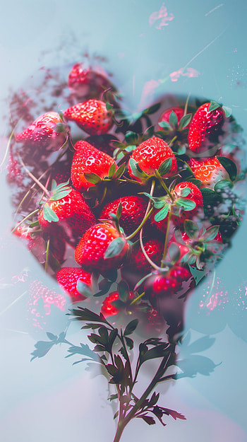 Strawberry Heart , strawberry HD phone wallpaper