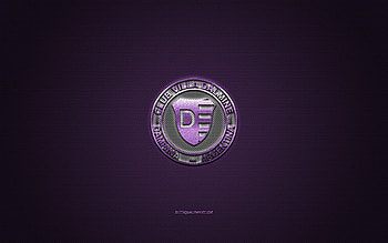 Villa Dalmine, Argentine football club, white logo, purple carbon fiber background, Primera B Nacional, football, Campana, Argentina, Villa Dalmine logo HD wallpaper