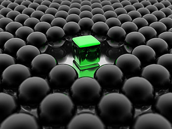 Green Cube, cgi, abstract, 3d, art HD wallpaper