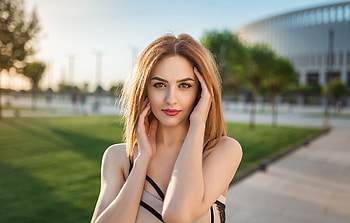 Lovely Face, face, model, blond, woman HD wallpaper