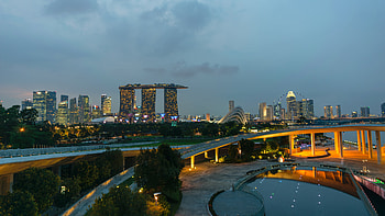 Building, , Marina Bay Sands, Night, Singapore HD wallpaper