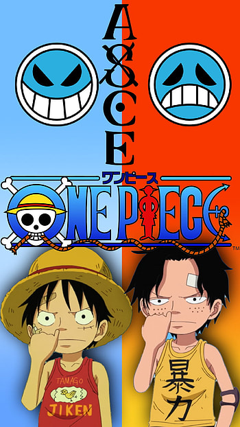 LUFFY and ACE, onepiece, anime, luffyace HD phone wallpaper