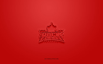 Toronto Rock, creative 3D logo, red background, National Lacrosse League, 3d emblem, Canadian box lacrosse team, NLL, Toronto, Canada, USA, 3d art, lacrosse, Toronto Rock 3d logo HD wallpaper